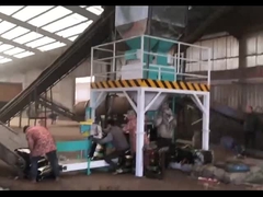 máquina de ensaque frente e verso. Peso líquido frente e verso e máquina de ensaque