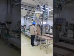 pó de leite que pesa e máquina de embalagem